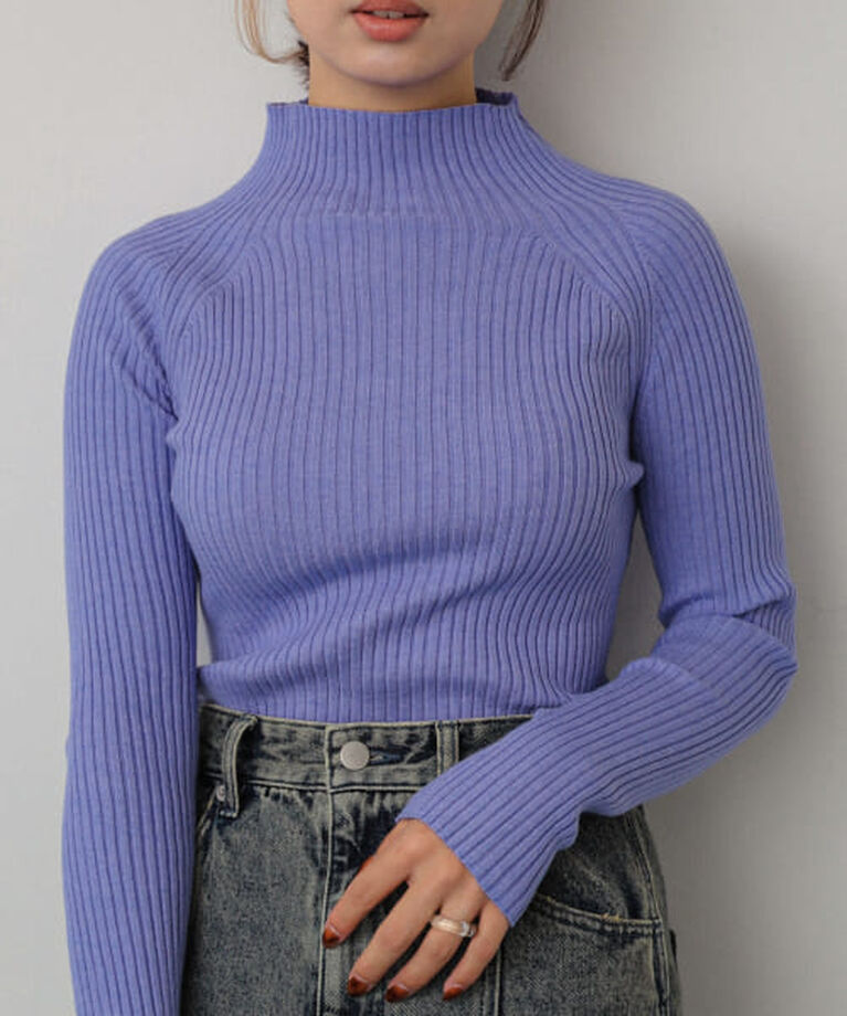 SENSE OF PLACE by URBAN RESEARCH「SENSE OF PLACE ストレッチリブハイネックセーター」|ニット・セーター|PURPLE