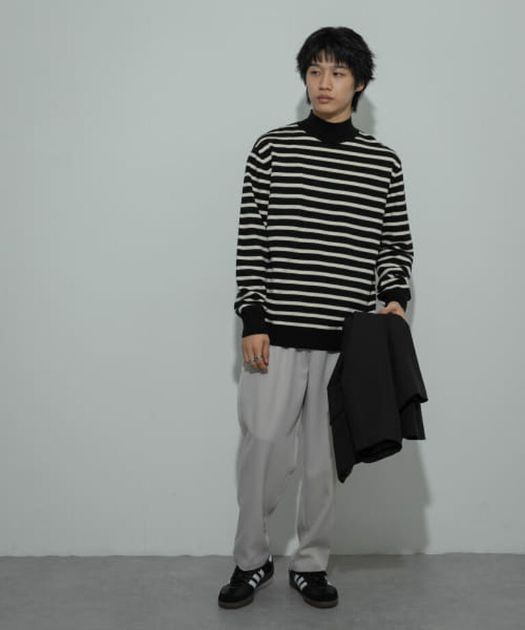 SENSE OF PLACE by URBAN RESEARCH「SENSE OF PLACE 『ユニセックス』『洗濯可』ストレッチモックネックニット」|ニット・セーター|