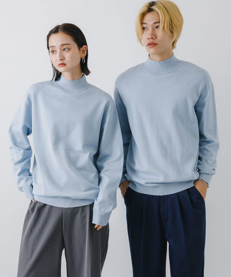SENSE OF PLACE by URBAN RESEARCH「SENSE OF PLACE 『ユニセックス』『洗濯可』ストレッチモックネックニット」|ニット・セーター|