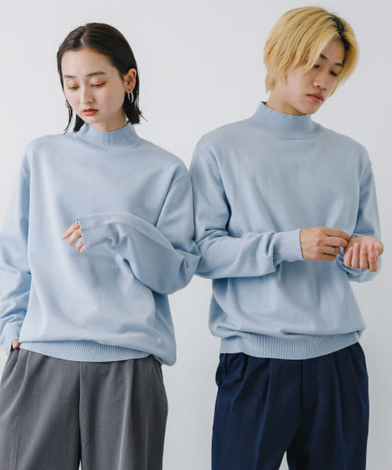 SENSE OF PLACE by URBAN RESEARCH「SENSE OF PLACE 『ユニセックス』『洗濯可』ストレッチモックネックニット」|ニット・セーター|