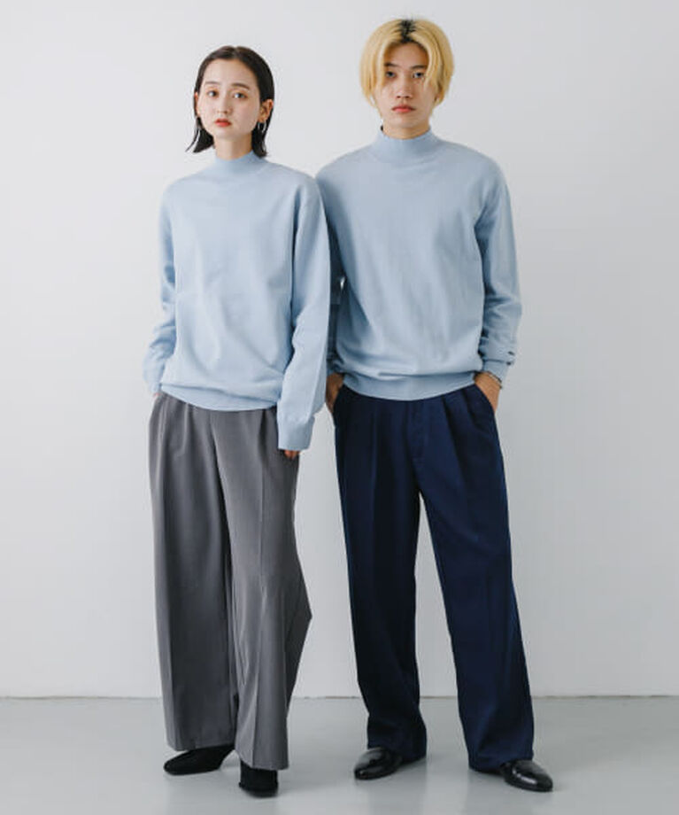SENSE OF PLACE by URBAN RESEARCH「SENSE OF PLACE 『ユニセックス』『洗濯可』ストレッチモックネックニット」|ニット・セーター|