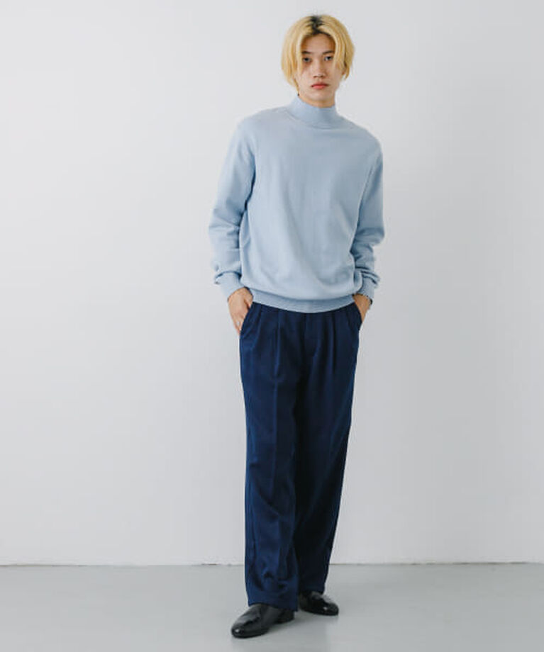 SENSE OF PLACE by URBAN RESEARCH「SENSE OF PLACE 『ユニセックス』『洗濯可』ストレッチモックネックニット」|ニット・セーター|