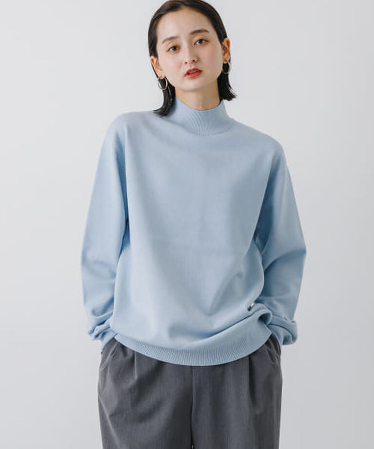 SENSE OF PLACE by URBAN RESEARCH「SENSE OF PLACE 『ユニセックス』『洗濯可』ストレッチモックネックニット」|ニット・セーター|