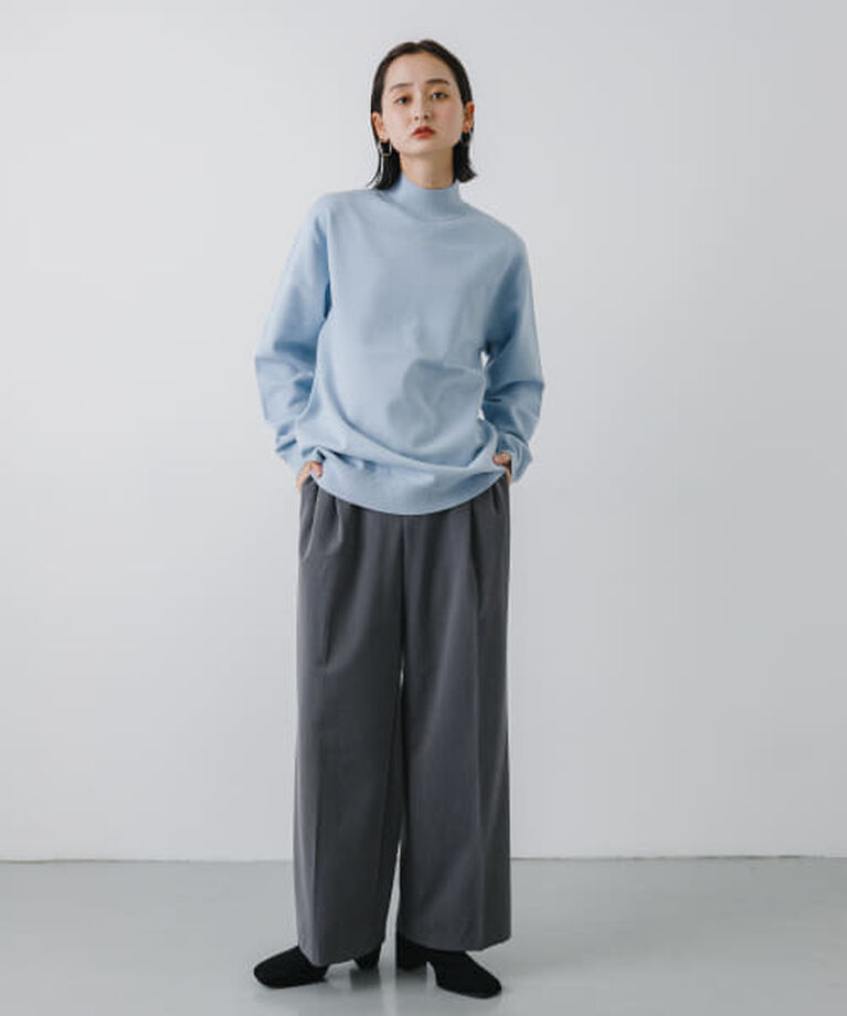 SENSE OF PLACE by URBAN RESEARCH「SENSE OF PLACE 『ユニセックス』『洗濯可』ストレッチモックネックニット」|ニット・セーター|