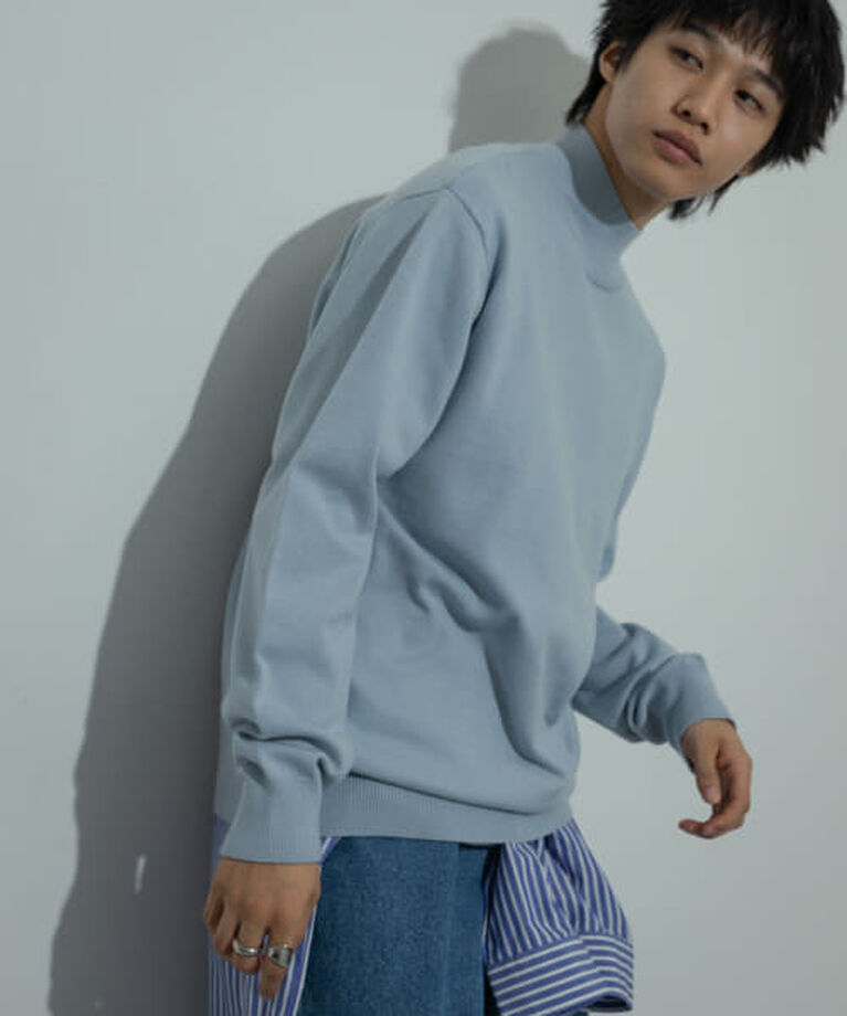 SENSE OF PLACE by URBAN RESEARCH「SENSE OF PLACE 『ユニセックス』『洗濯可』ストレッチモックネックニット」|ニット・セーター|