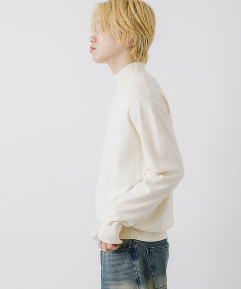 SENSE OF PLACE by URBAN RESEARCH「SENSE OF PLACE 『ユニセックス』『洗濯可』ストレッチモックネックニット」|ニット・セーター|