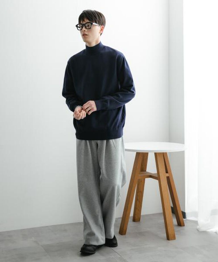 SENSE OF PLACE by URBAN RESEARCH「SENSE OF PLACE 『ユニセックス』『洗濯可』ストレッチモックネックニット」|ニット・セーター|