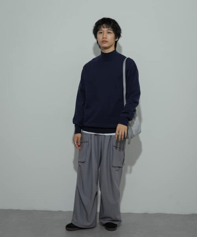 SENSE OF PLACE by URBAN RESEARCH「SENSE OF PLACE 『ユニセックス』『洗濯可』ストレッチモックネックニット」|ニット・セーター|