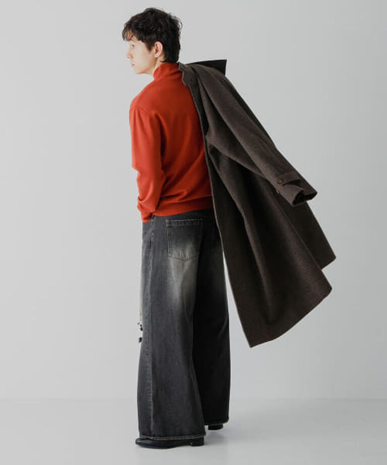 SENSE OF PLACE by URBAN RESEARCH「SENSE OF PLACE 『ユニセックス』『洗濯可』ストレッチモックネックニット」|ニット・セーター|