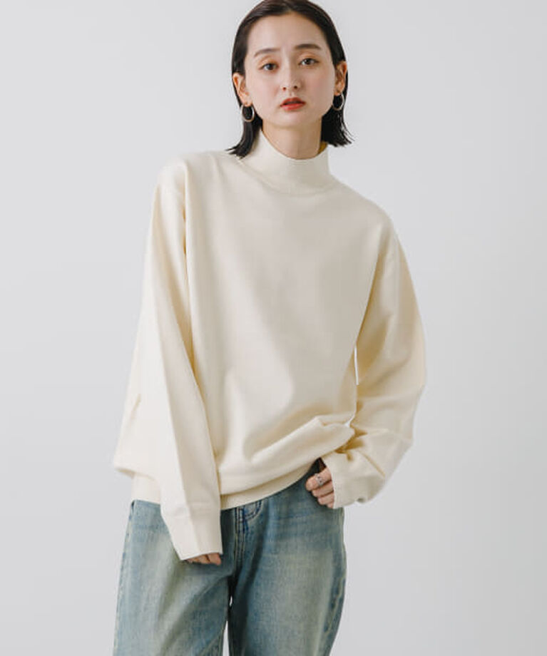 SENSE OF PLACE by URBAN RESEARCH「SENSE OF PLACE 『ユニセックス』『洗濯可』ストレッチモックネックニット」|ニット・セーター|