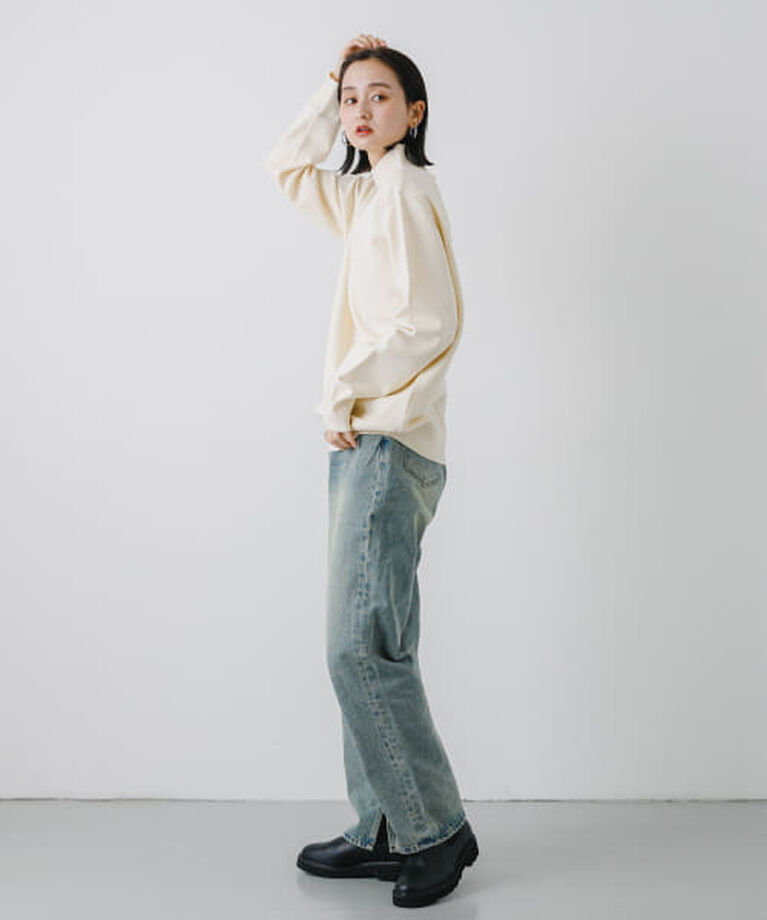 SENSE OF PLACE by URBAN RESEARCH「SENSE OF PLACE 『ユニセックス』『洗濯可』ストレッチモックネックニット」|ニット・セーター|