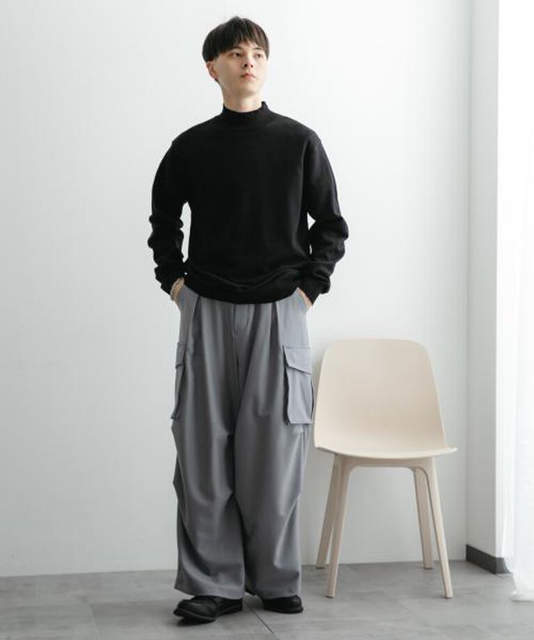 SENSE OF PLACE by URBAN RESEARCH「SENSE OF PLACE 『ユニセックス』『洗濯可』ストレッチモックネックニット」|ニット・セーター|