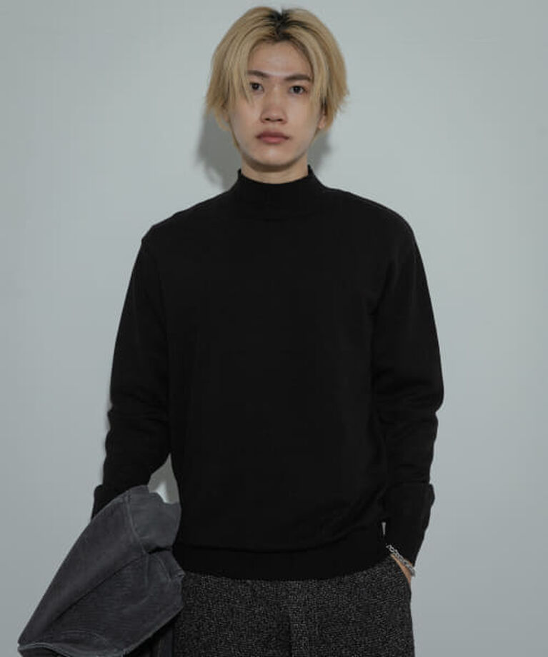 SENSE OF PLACE by URBAN RESEARCH「SENSE OF PLACE 『ユニセックス』『洗濯可』ストレッチモックネックニット」|ニット・セーター|