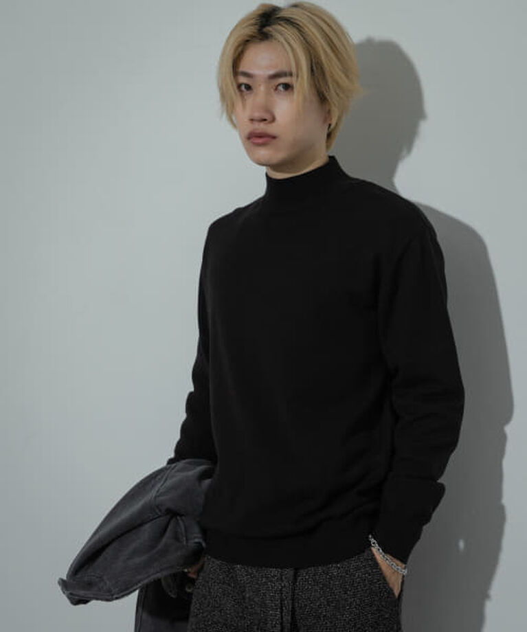 SENSE OF PLACE by URBAN RESEARCH「SENSE OF PLACE 『ユニセックス』『洗濯可』ストレッチモックネックニット」|ニット・セーター|