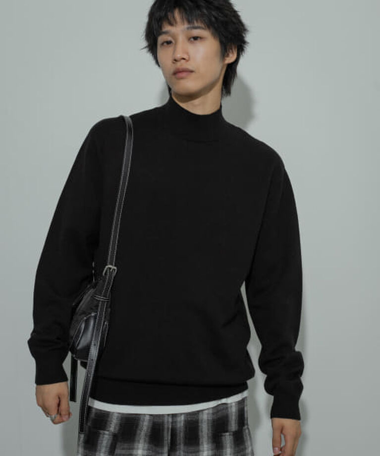 SENSE OF PLACE by URBAN RESEARCH「SENSE OF PLACE 『ユニセックス』『洗濯可』ストレッチモックネックニット」|ニット・セーター|