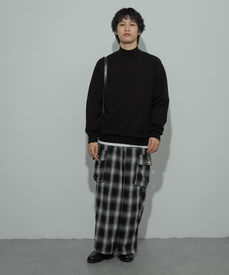 SENSE OF PLACE by URBAN RESEARCH「SENSE OF PLACE 『ユニセックス』『洗濯可』ストレッチモックネックニット」|ニット・セーター|