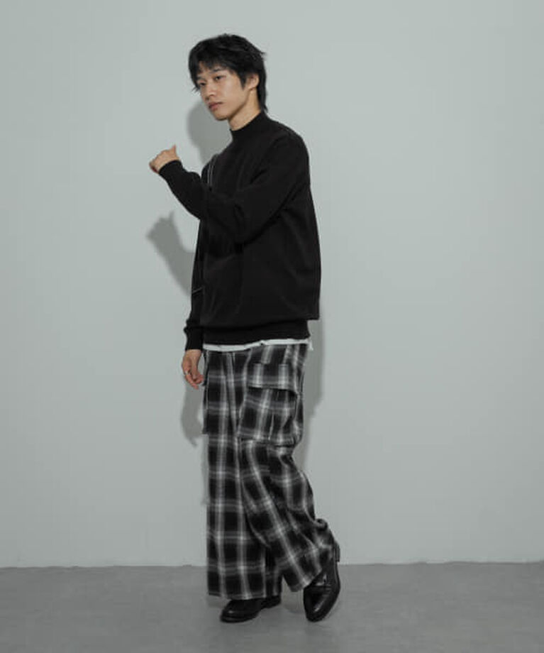 SENSE OF PLACE by URBAN RESEARCH「SENSE OF PLACE 『ユニセックス』『洗濯可』ストレッチモックネックニット」|ニット・セーター|