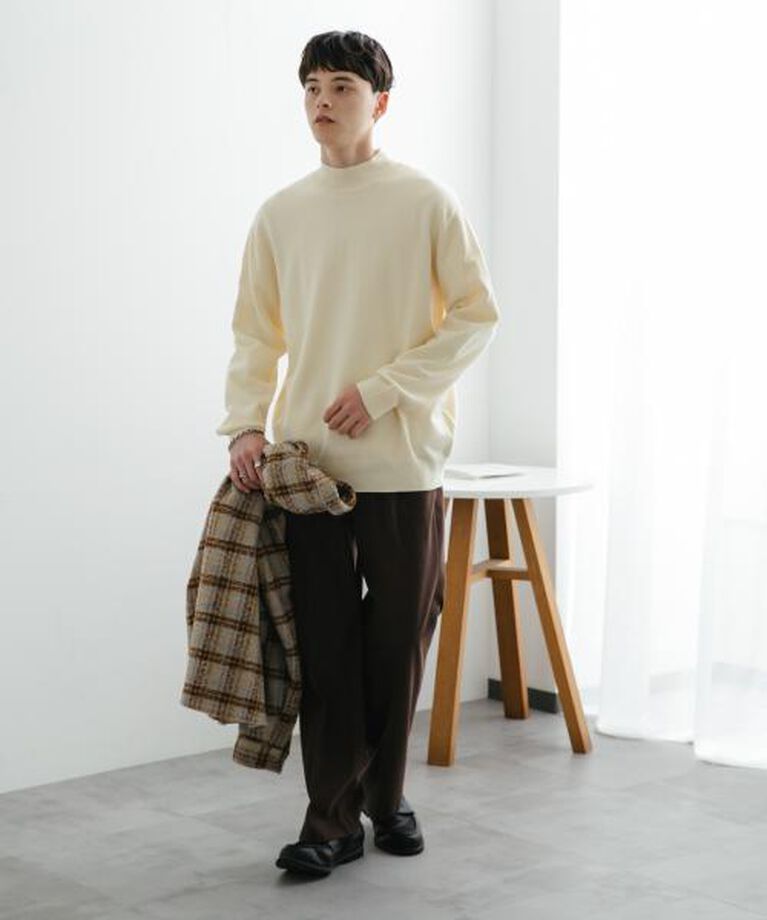 SENSE OF PLACE by URBAN RESEARCH「SENSE OF PLACE 『ユニセックス』『洗濯可』ストレッチモックネックニット」|ニット・セーター|