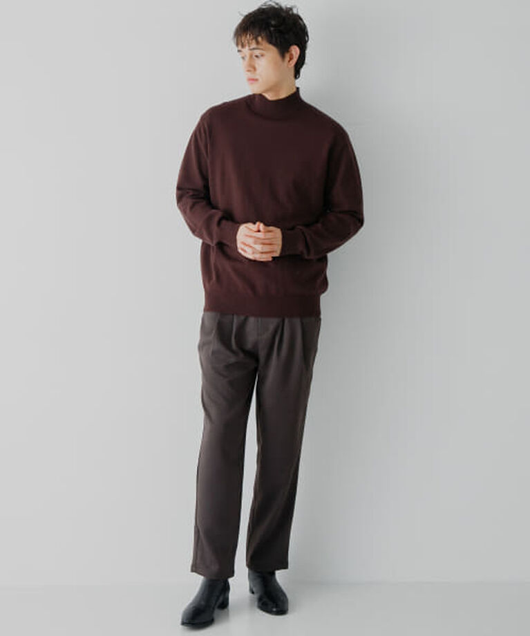 SENSE OF PLACE by URBAN RESEARCH「SENSE OF PLACE 『ユニセックス』『洗濯可』ストレッチモックネックニット」|ニット・セーター|