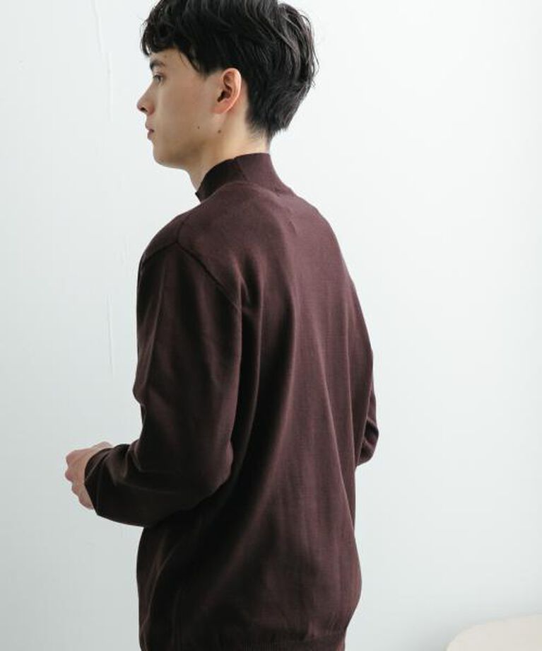 SENSE OF PLACE by URBAN RESEARCH「SENSE OF PLACE 『ユニセックス』『洗濯可』ストレッチモックネックニット」|ニット・セーター|