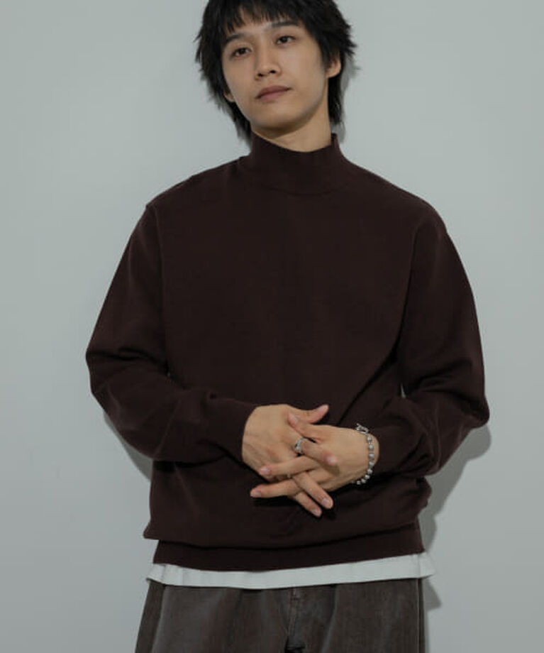 SENSE OF PLACE by URBAN RESEARCH「SENSE OF PLACE 『ユニセックス』『洗濯可』ストレッチモックネックニット」|ニット・セーター|