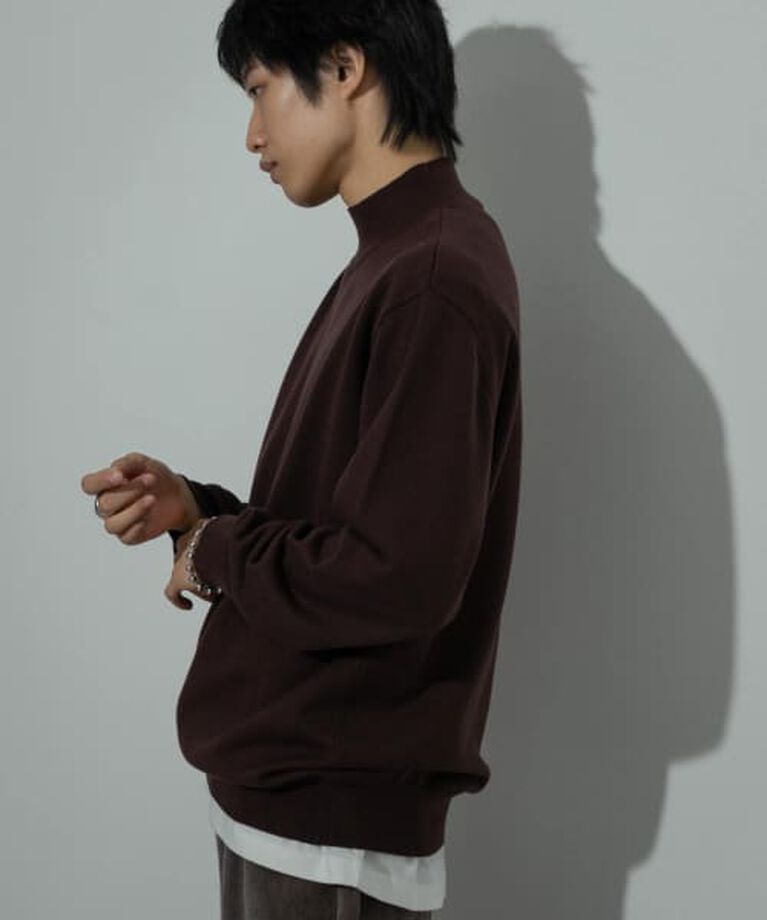 SENSE OF PLACE by URBAN RESEARCH「SENSE OF PLACE 『ユニセックス』『洗濯可』ストレッチモックネックニット」|ニット・セーター|