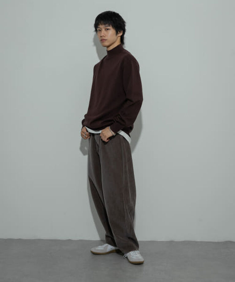 SENSE OF PLACE by URBAN RESEARCH「SENSE OF PLACE 『ユニセックス』『洗濯可』ストレッチモックネックニット」|ニット・セーター|