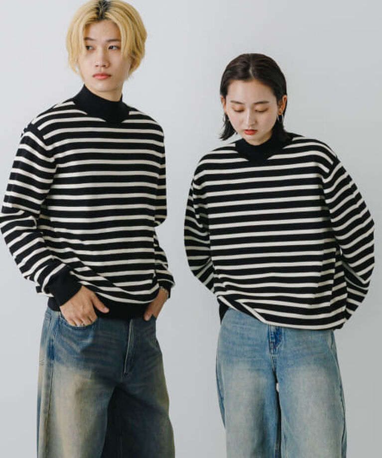 SENSE OF PLACE by URBAN RESEARCH「SENSE OF PLACE 『ユニセックス』『洗濯可』ストレッチモックネックニット」|ニット・セーター|
