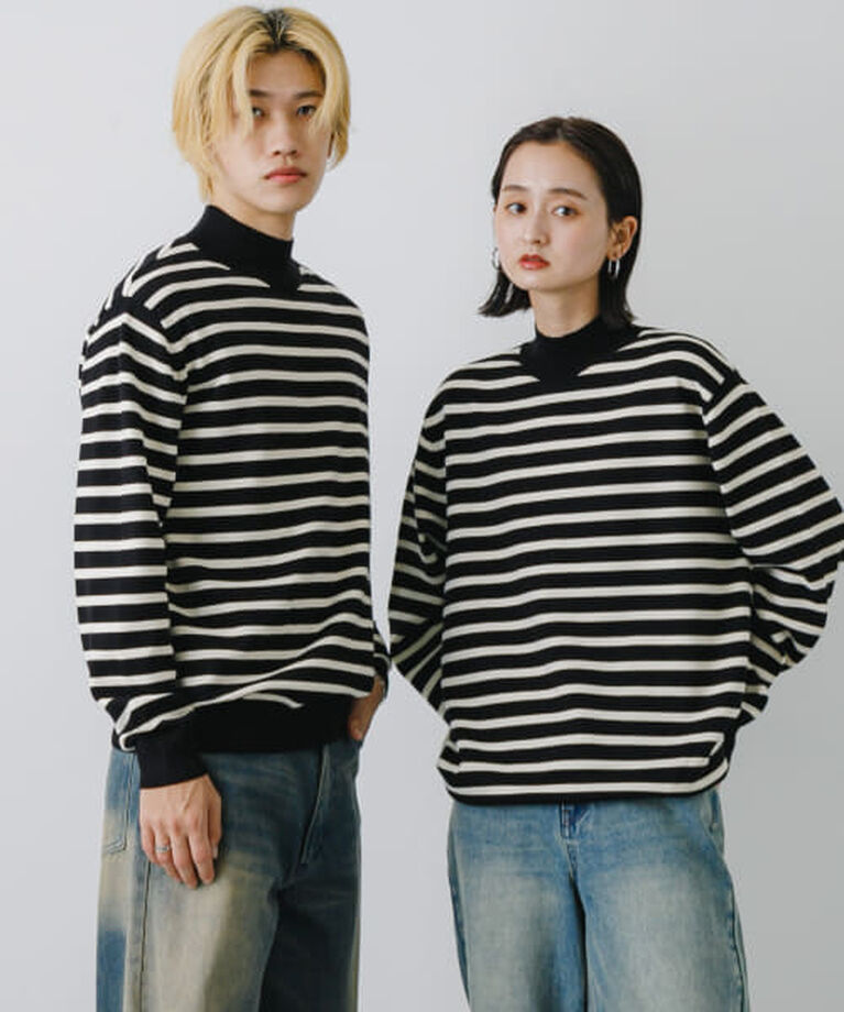 SENSE OF PLACE by URBAN RESEARCH「SENSE OF PLACE 『ユニセックス』『洗濯可』ストレッチモックネックニット」|ニット・セーター|