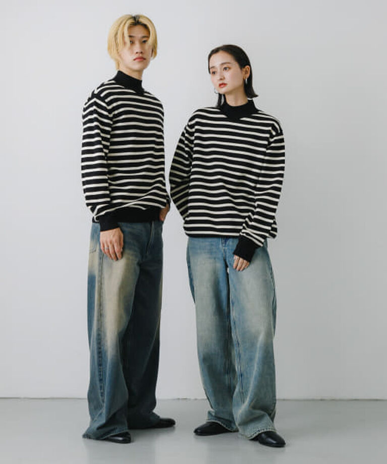 SENSE OF PLACE by URBAN RESEARCH「SENSE OF PLACE 『ユニセックス』『洗濯可』ストレッチモックネックニット」|ニット・セーター|