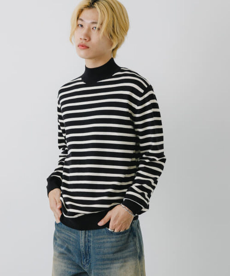SENSE OF PLACE by URBAN RESEARCH「SENSE OF PLACE 『ユニセックス』『洗濯可』ストレッチモックネックニット」|ニット・セーター|