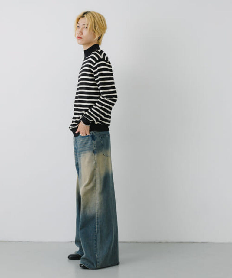 SENSE OF PLACE by URBAN RESEARCH「SENSE OF PLACE 『ユニセックス』『洗濯可』ストレッチモックネックニット」|ニット・セーター|