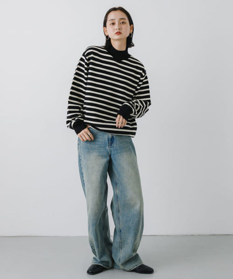 SENSE OF PLACE by URBAN RESEARCH「SENSE OF PLACE 『ユニセックス』『洗濯可』ストレッチモックネックニット」|ニット・セーター|