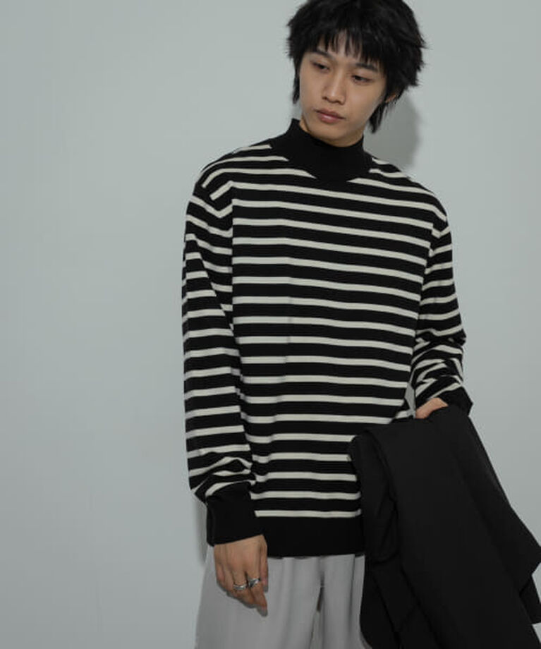 SENSE OF PLACE by URBAN RESEARCH「SENSE OF PLACE 『ユニセックス』『洗濯可』ストレッチモックネックニット」|ニット・セーター|