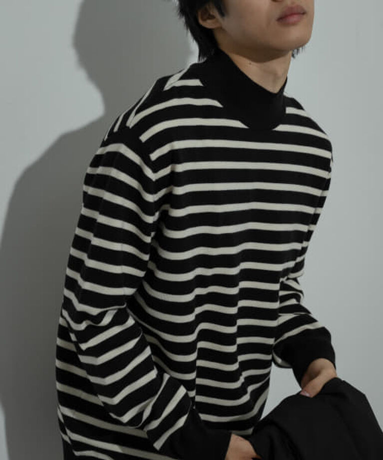 SENSE OF PLACE by URBAN RESEARCH「SENSE OF PLACE 『ユニセックス』『洗濯可』ストレッチモックネックニット」|ニット・セーター|