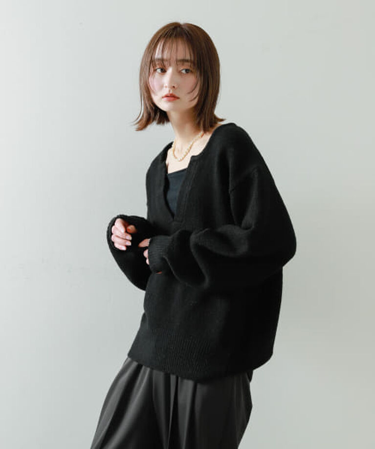SENSE OF PLACE by URBAN RESEARCH「SENSE OF PLACE キーネックコクーンスリーブセーター」|ニット・セーター|