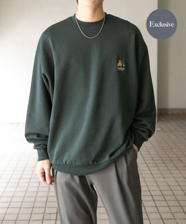 SENSE OF PLACE by URBAN RESEARCH「SENSE OF PLACE 『別注』TeddyBear×SENSE OF PLACE　クルーネックスウェット」|スウェット・ジャージ|GREEN