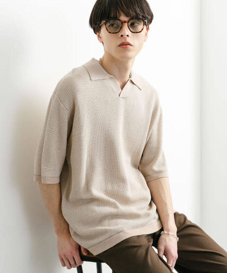 SENSE OF PLACE by URBAN RESEARCH「SENSE OF PLACE 『ユニセックス』『洗濯可』ミックススキッパーニット」|ニット・セーター|L.BEIGE