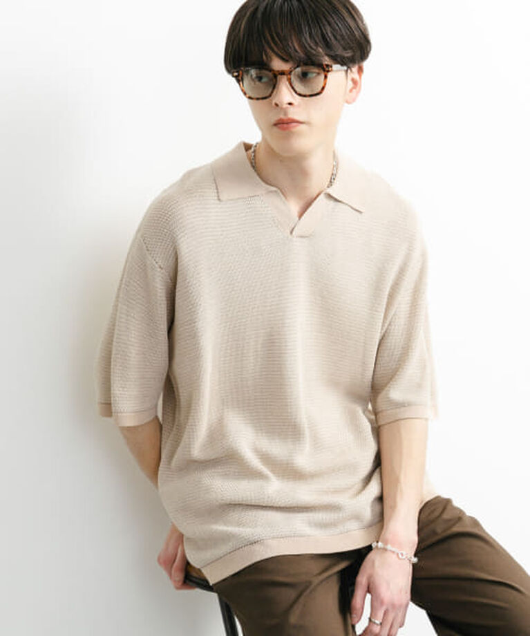 SENSE OF PLACE by URBAN RESEARCH「SENSE OF PLACE 『ユニセックス』『洗濯可』ミックススキッパーニット」|ニット・セーター|