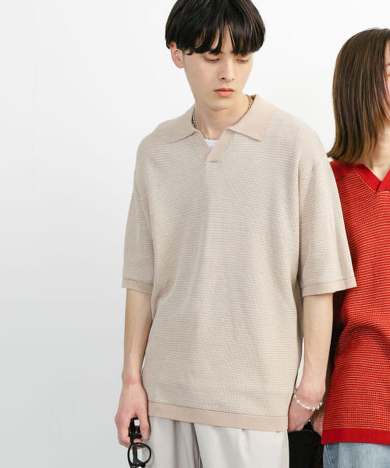 SENSE OF PLACE by URBAN RESEARCH「SENSE OF PLACE 『ユニセックス』『洗濯可』ミックススキッパーニット」|ニット・セーター|