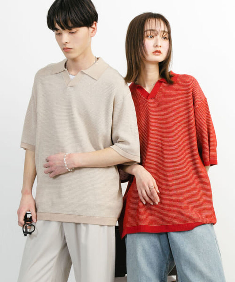 SENSE OF PLACE by URBAN RESEARCH「SENSE OF PLACE 『ユニセックス』『洗濯可』ミックススキッパーニット」|ニット・セーター|