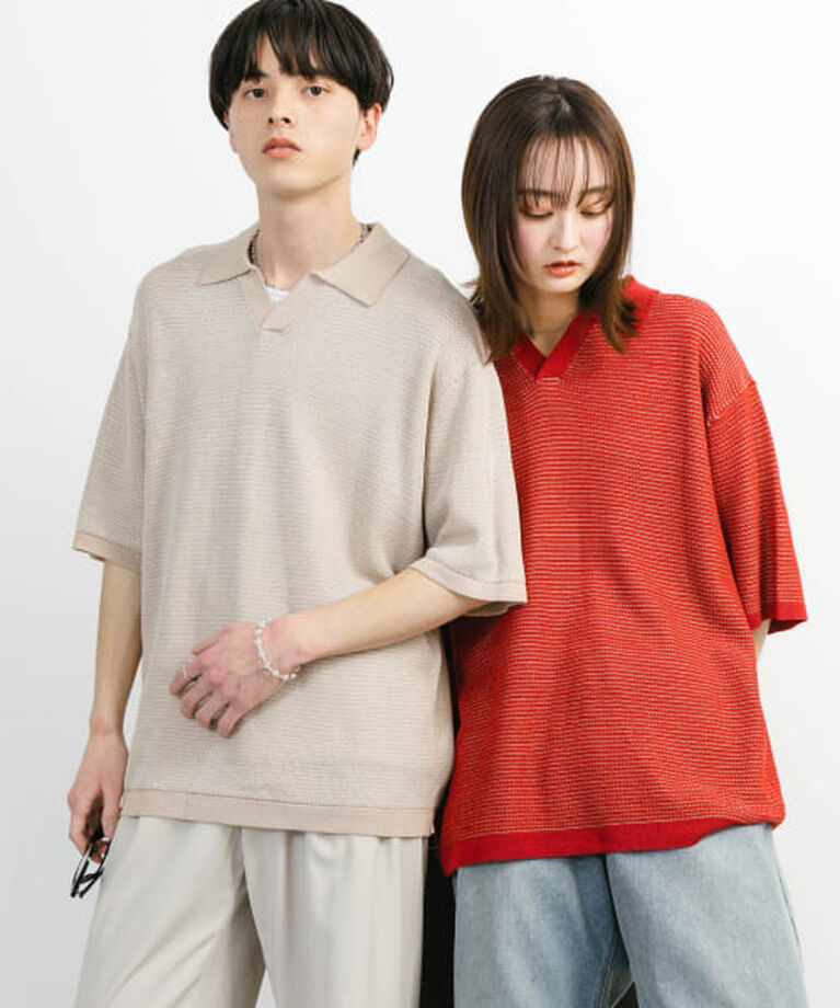 SENSE OF PLACE by URBAN RESEARCH「SENSE OF PLACE 『ユニセックス』『洗濯可』ミックススキッパーニット」|ニット・セーター|