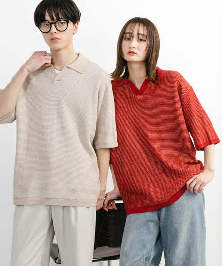 SENSE OF PLACE by URBAN RESEARCH「SENSE OF PLACE 『ユニセックス』『洗濯可』ミックススキッパーニット」|ニット・セーター|