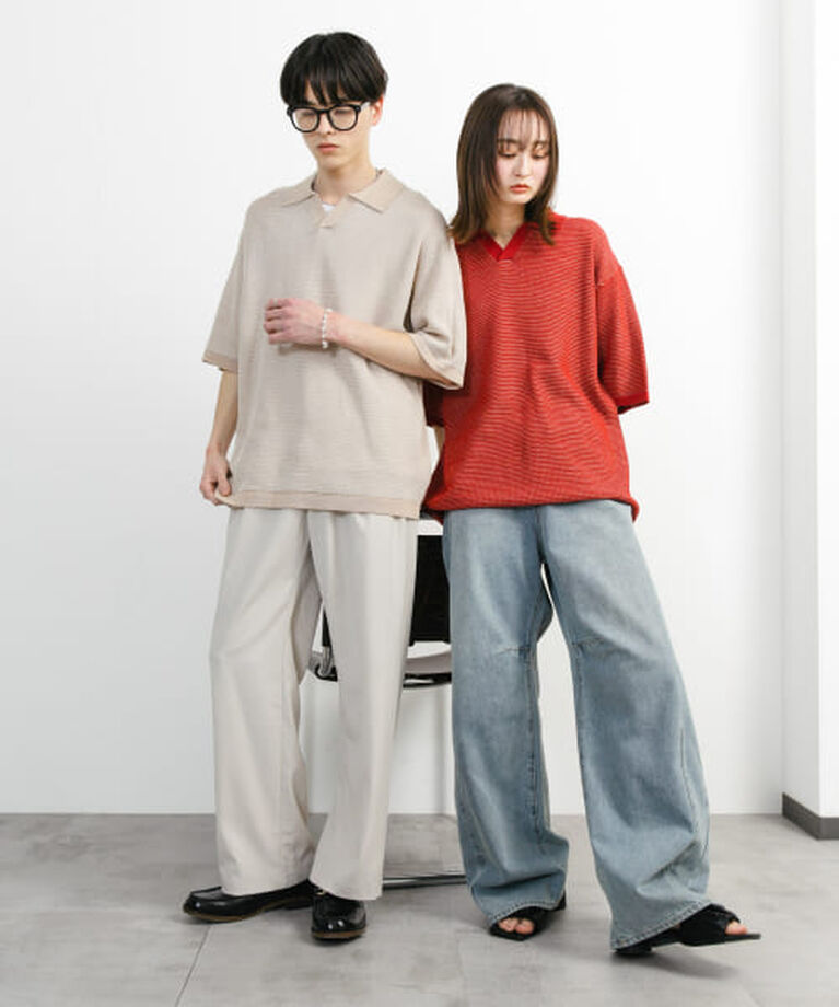 SENSE OF PLACE by URBAN RESEARCH「SENSE OF PLACE 『ユニセックス』『洗濯可』ミックススキッパーニット」|ニット・セーター|