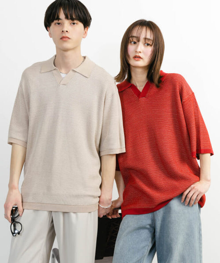 SENSE OF PLACE by URBAN RESEARCH「SENSE OF PLACE 『ユニセックス』『洗濯可』ミックススキッパーニット」|ニット・セーター|