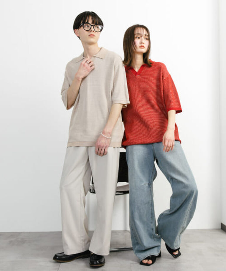 SENSE OF PLACE by URBAN RESEARCH「SENSE OF PLACE 『ユニセックス』『洗濯可』ミックススキッパーニット」|ニット・セーター|