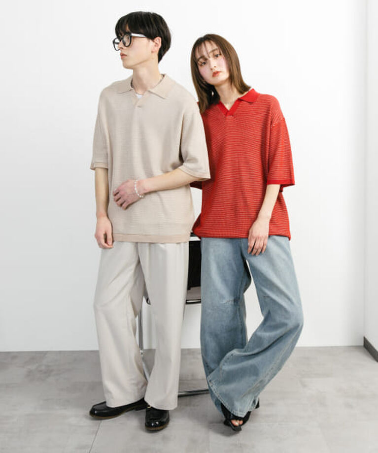 SENSE OF PLACE by URBAN RESEARCH「SENSE OF PLACE 『ユニセックス』『洗濯可』ミックススキッパーニット」|ニット・セーター|