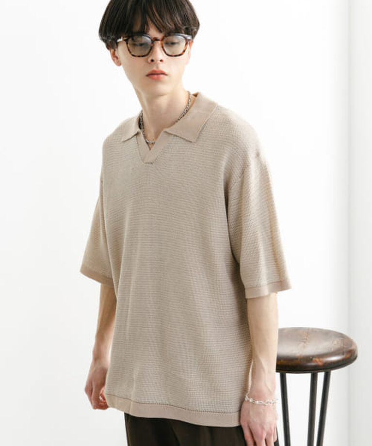 SENSE OF PLACE by URBAN RESEARCH「SENSE OF PLACE 『ユニセックス』『洗濯可』ミックススキッパーニット」|ニット・セーター|