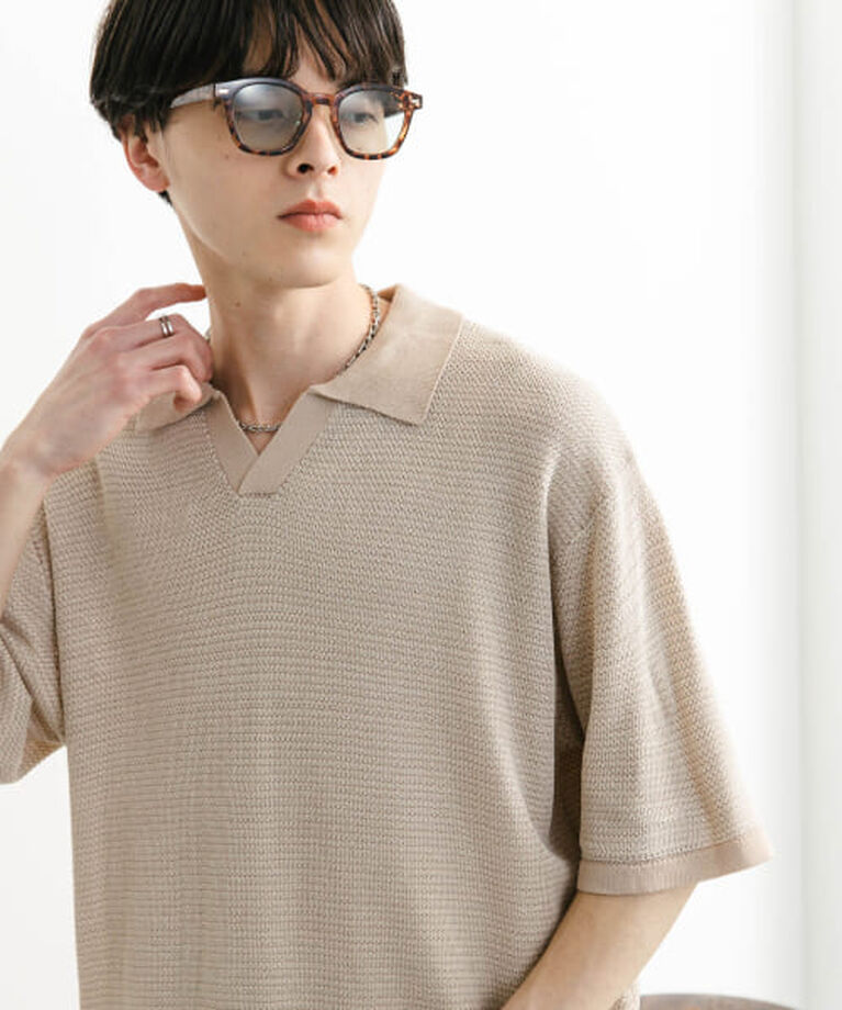 SENSE OF PLACE by URBAN RESEARCH「SENSE OF PLACE 『ユニセックス』『洗濯可』ミックススキッパーニット」|ニット・セーター|