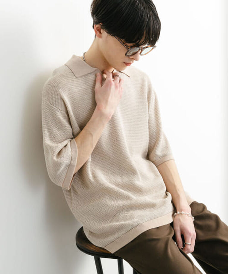 SENSE OF PLACE by URBAN RESEARCH「SENSE OF PLACE 『ユニセックス』『洗濯可』ミックススキッパーニット」|ニット・セーター|
